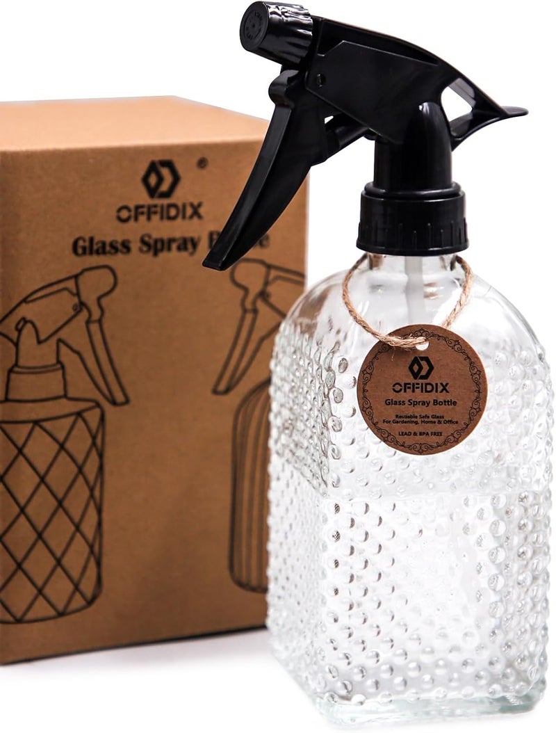 OFFIDIX Glass Plant Mister with Adjustable Nozzle for Indoor Plants and Cleaning - Image 1